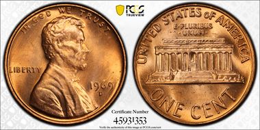 1969-D 1C MS65RD