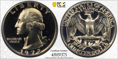 1972-S 25C PR69CAM