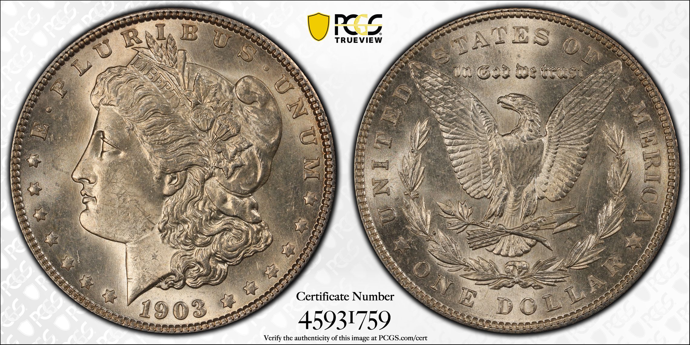 PCGS 钱币信息| 认证编号#45931759 - 1903 The United States of