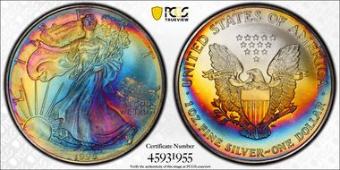 1996 $1 Silver Eagle MS68