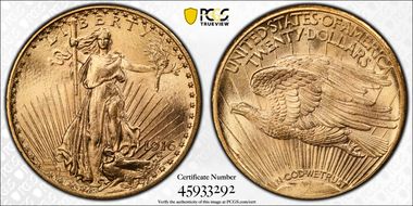 1916-S $20 MS66