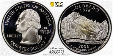2006-S 25C Colorado Silver PR69DCAM