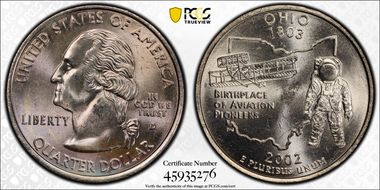 2002-D 25C Ohio MS65