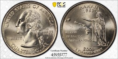 2008-P 25C Hawaii MS65