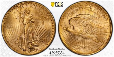 1911-D $20 MS64