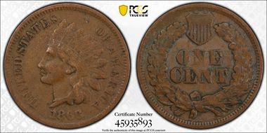 1866 1C VF25BN