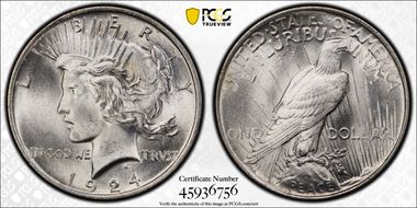 1924 $1 MS65