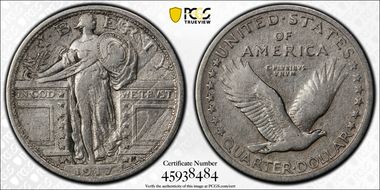 1917-S 25C Type 1 N1