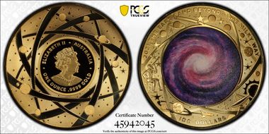 2021 $100 The Milky Way Colorized  Au PR70DCAM