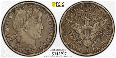 1892-O 50C VF30