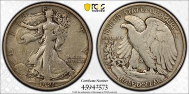 1921-D 50C VF25