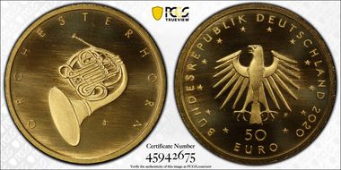 2020-F € 50 French Horn MS69