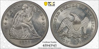 1859-O $1 MS62