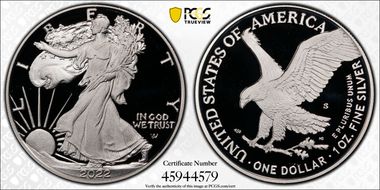 2022-S $1 Silver Eagle First Strike PR70DCAM