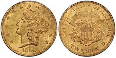 1856 $20 MS60
