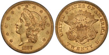 1857 $20 MS60