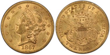 1867 $20 MS61
