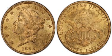 1892 $20 MS60