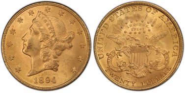 1894 $20 MS64+