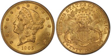1905 $20 MS63+