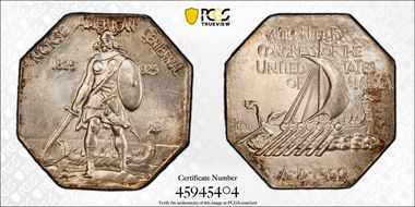 1925 AR Medal Norse American, Thick MS66