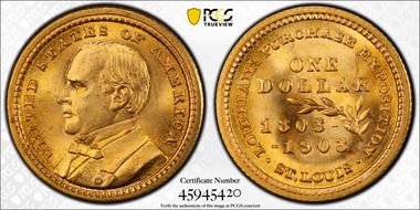 1903 G$1 LA Purchase, McKinley MS66