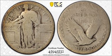 1917-D 25C Type 1 AG3