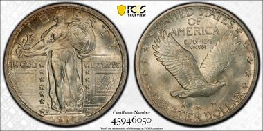 1917-D 25C Type 2 MS64