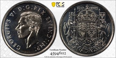 2021 50C 100th Ann. Coat of Arms MS67