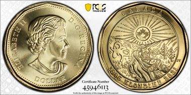 2021 $1 125th Ann Klondike Gold Rush MS66