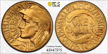 1915-S G$1 Panama-Pacific MS64