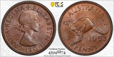 1953 A. (p) 1D MS64BN