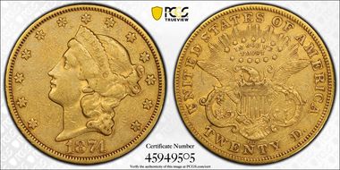 1874-CC $20 XF40