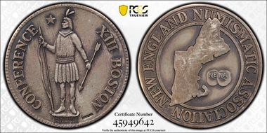 (1957) Medal NE Numismatic Association Silver 31mm AU55