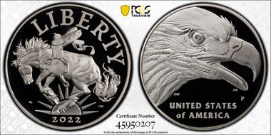 2022-P Medal American Liberty First Strike Chicago ANA PR70DCAM