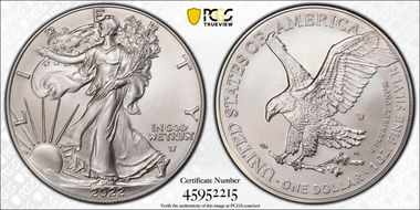 2022-W $1 Burnished Silver Eagle SP70