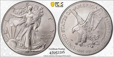 2022-W $1 Burnished Silver Eagle SP70