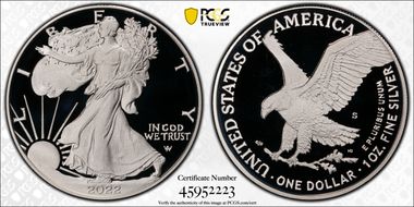 2022-S $1 Silver Eagle PR70DCAM