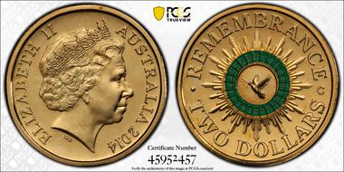 2014-C $2 Remembrance Colorized MS68