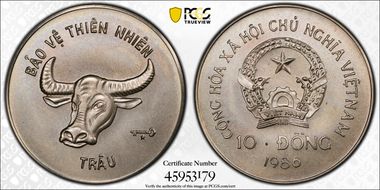 1986 10 Dong Water Buffalo MS67