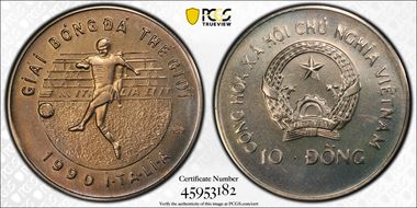 1989 10 Dong World Cup Italy 1990 MS68