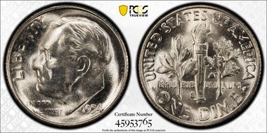 1954-S 10C No JS, FS-901 MS66FB