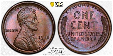 1918-S 1C MS65BN