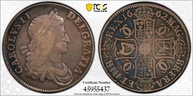 1662 Crown S-3353 w/o Rose Edge Undated VF25