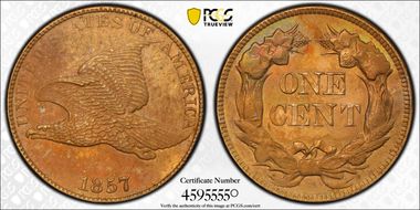 1857 1C Flying Eagle N1