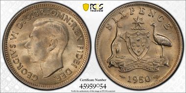 1950(m) 6D KM-45 Ag MS66