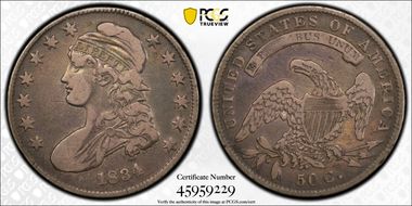 1834 50C Small Date, Small Letters N1