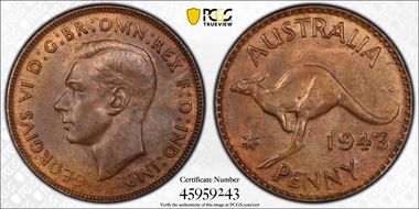 1943 Y. (p) 1D MS64BN