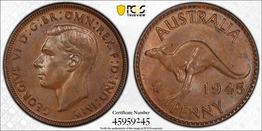 1945 Y. (p) 1D MS63BN