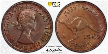 1962 Y. (p) 1D MS64BN